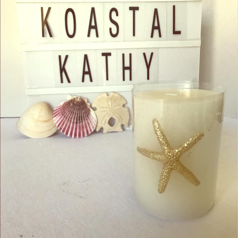 Unscented starfish candle.